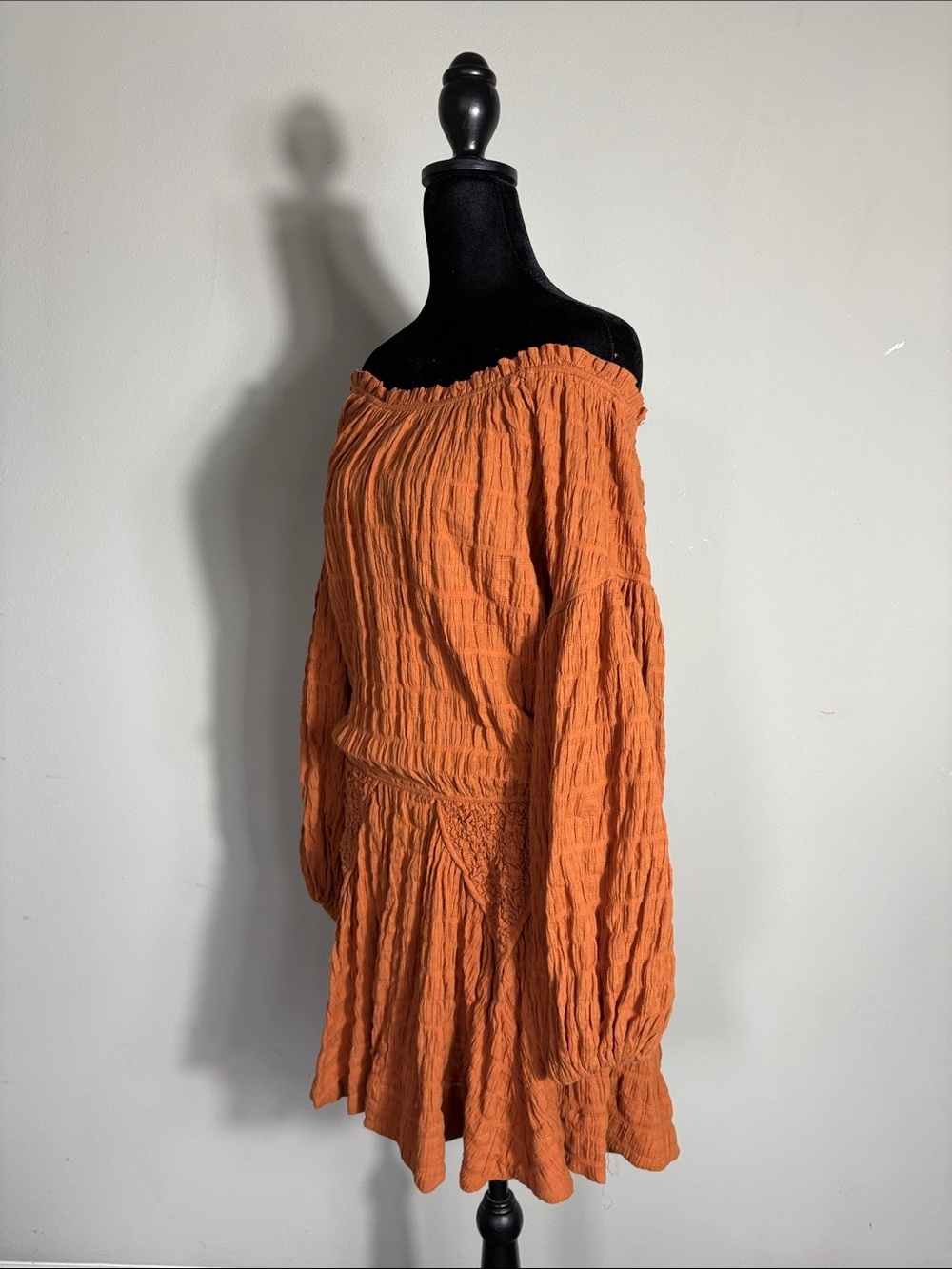 Lucca Sandrine Drop waist Dress Color Rust NWT Elastic waist. - Picture 4 of 7